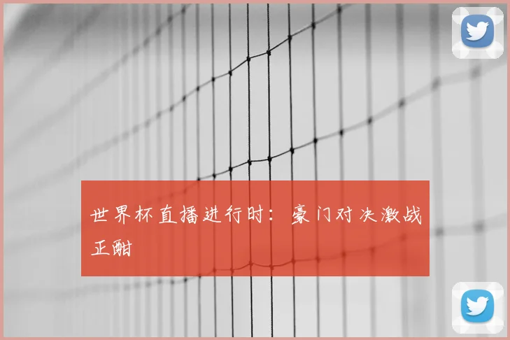 世界杯直播进行时:豪门对决激战正酣